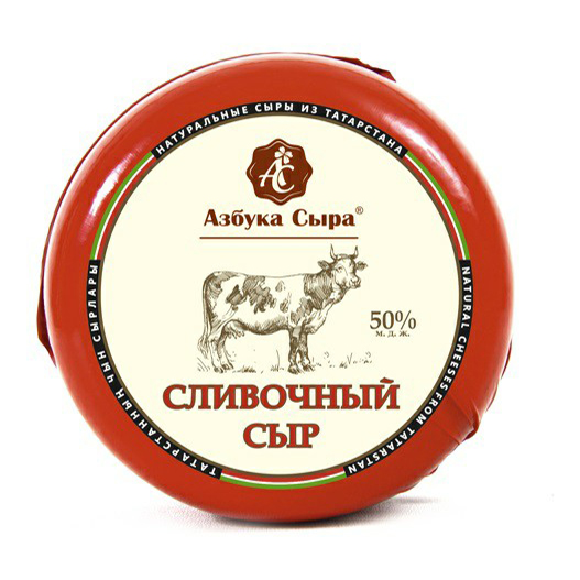 

Сыр твердый Азбука Сыра Сливочный 50% БЗМЖ