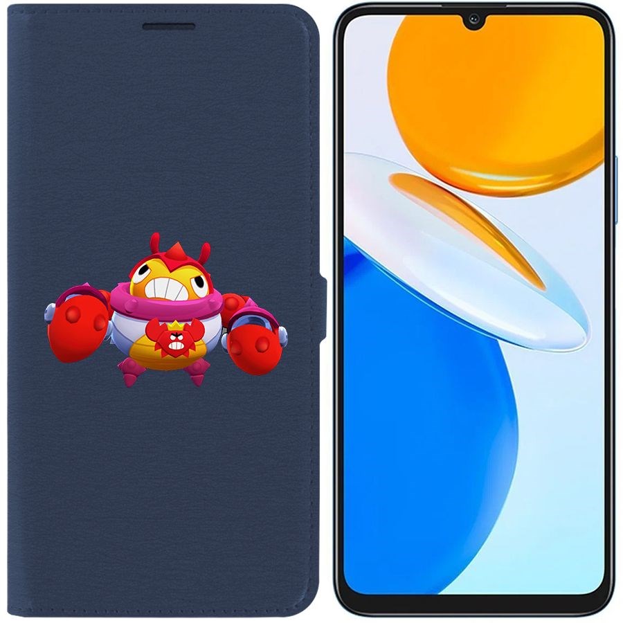 

Чехол-книжка Eco Book для Honor X7 Brawl Stars-Краб Тик
