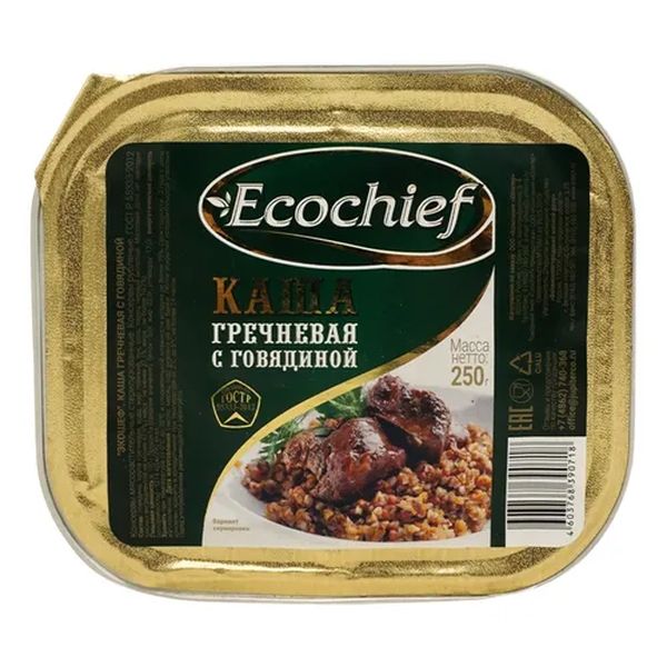 

Каша гречневая Ecochief с говядиной 250 г