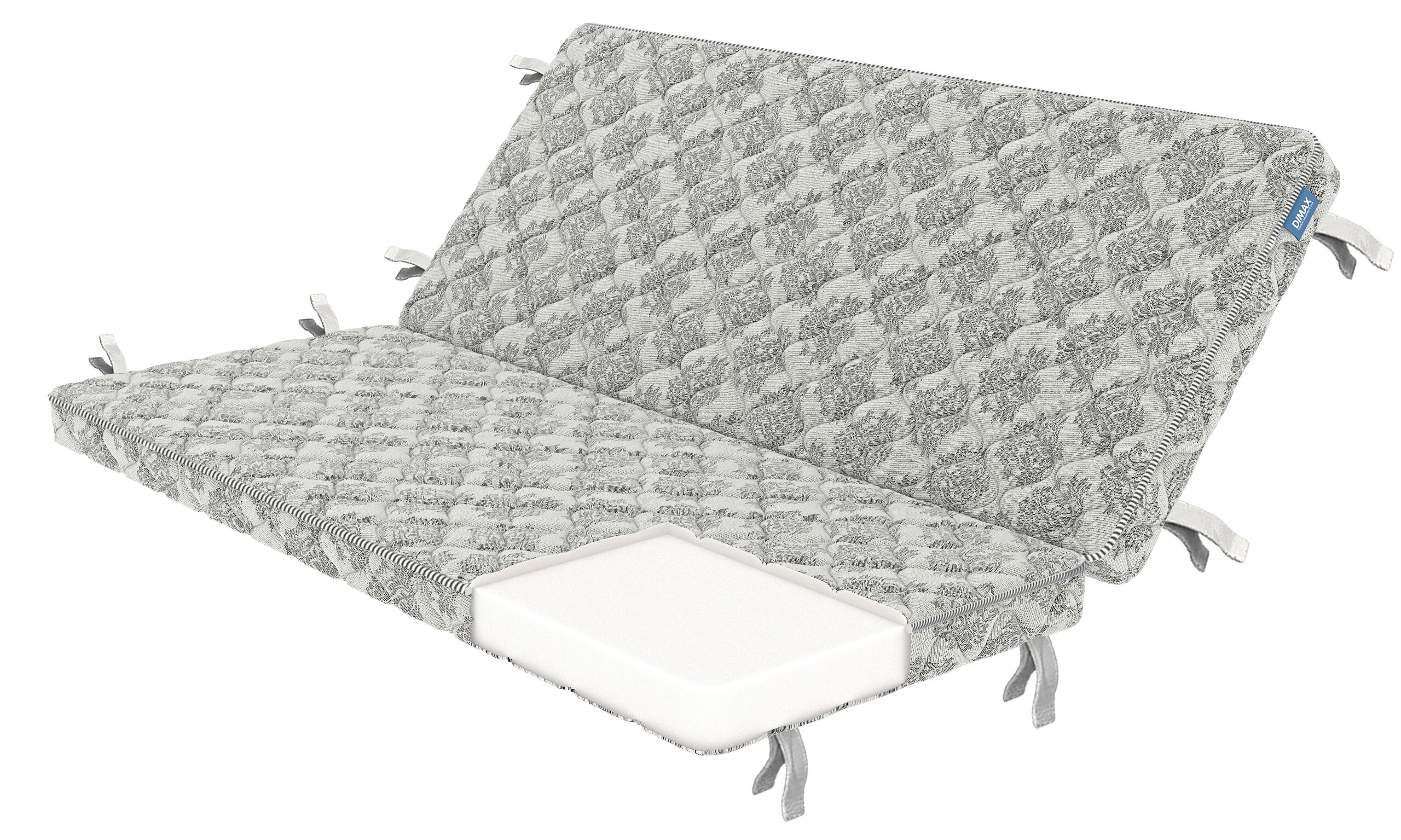 

Матрас Dimax Компакт СМ-10 Книжка 200х200, Бежевый;белый;серый;серебристый, СМ-10 Книжка