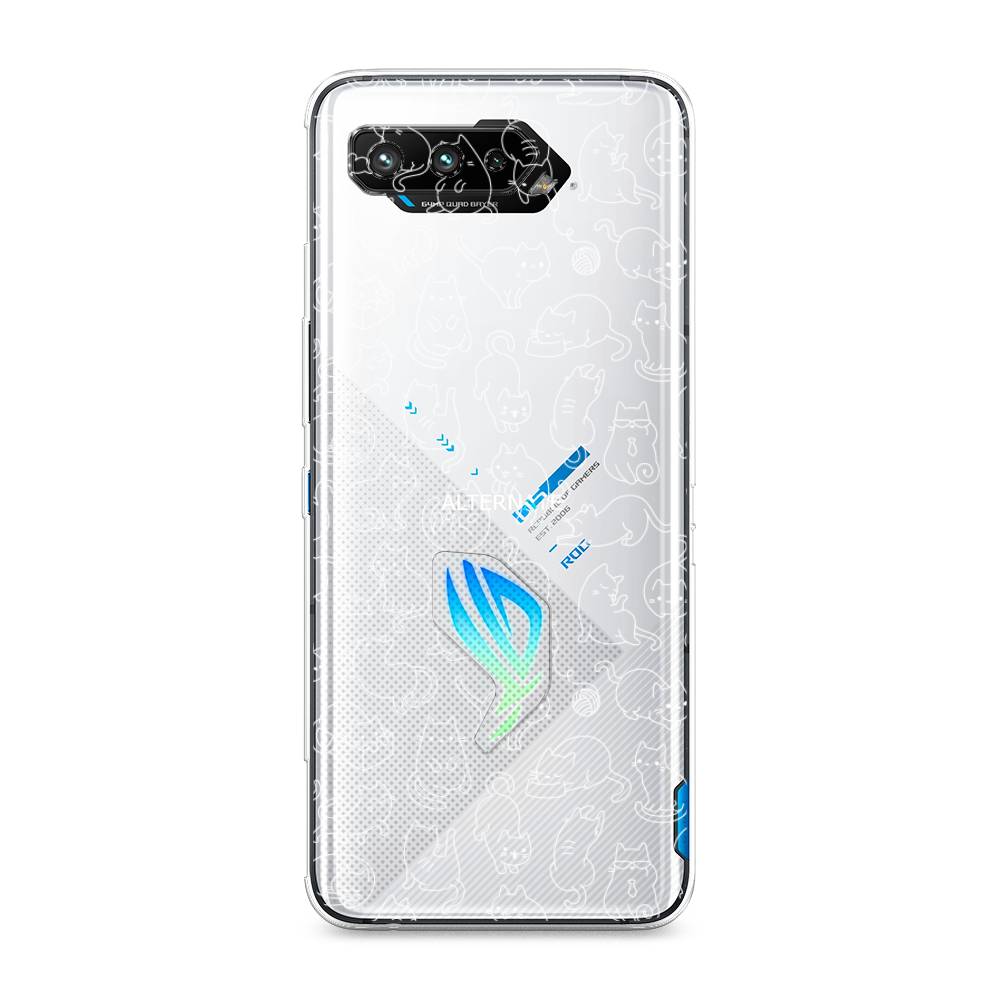 фото Чехол awog "шкодливые котики" для asus rog phone 5