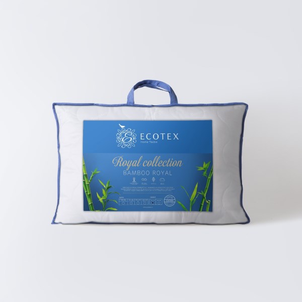 Подушка для сна Ecotex Бамбук Роял, 50x70, сатин-жаккард (100% хлопок)