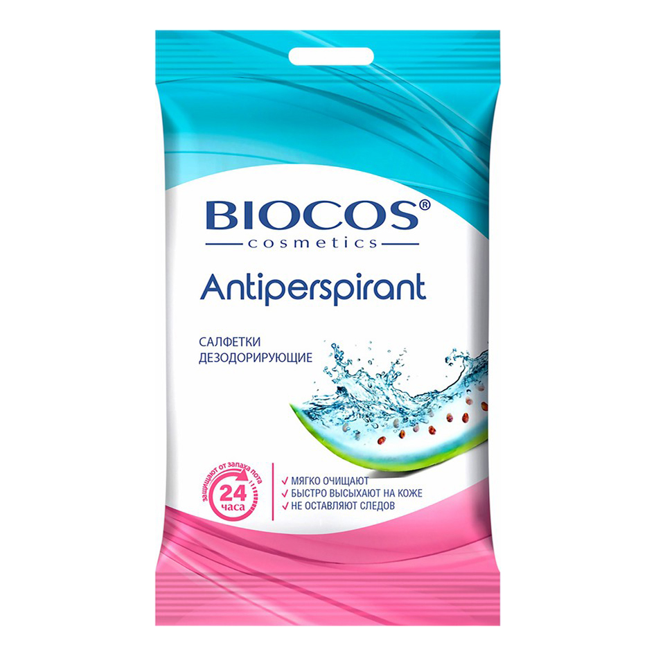 Купить Салфетки влажные BioCos Антиперспирант 15 шт