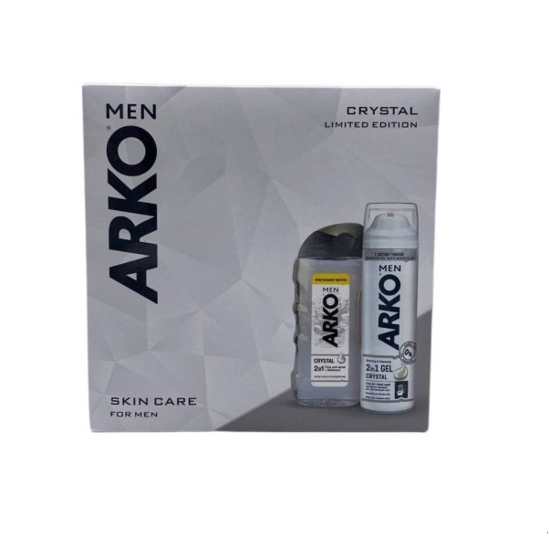 фото Подарочный набор средств для лица и тела arko crystal 460 мл arko men