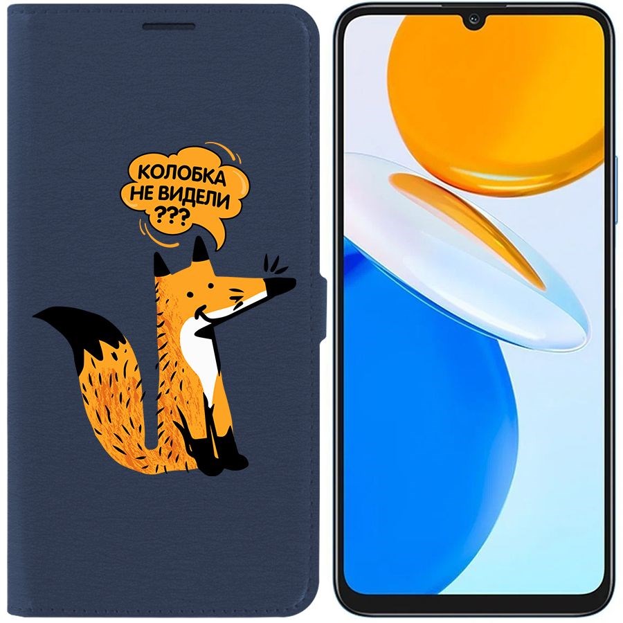 

Чехол-книжка Eco Book для Honor X7 Лиса, Синий