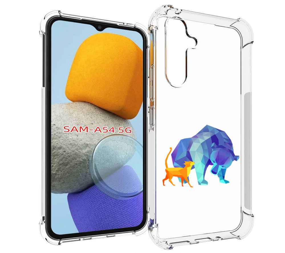 

Чехол MyPads Кот-и-медведь для Samsung Galaxy A54, Tocco