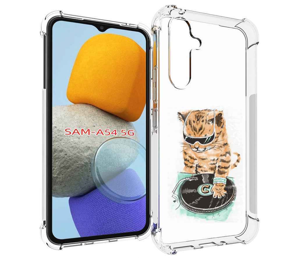 

Чехол MyPads Кот диджей для Samsung Galaxy A54, Tocco