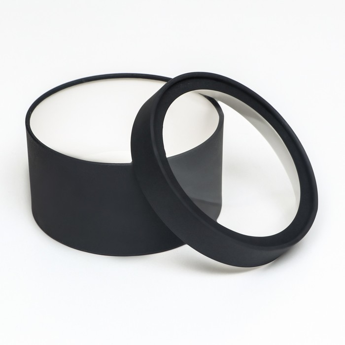 

Подарочная коробка Black,черная, завальцованная с окном, 18 х 10 см, Черный