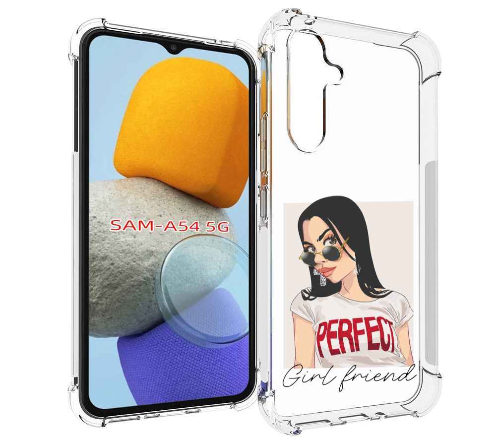 

Чехол MyPads Девушка-с-сережками женский для Samsung Galaxy A54, Tocco