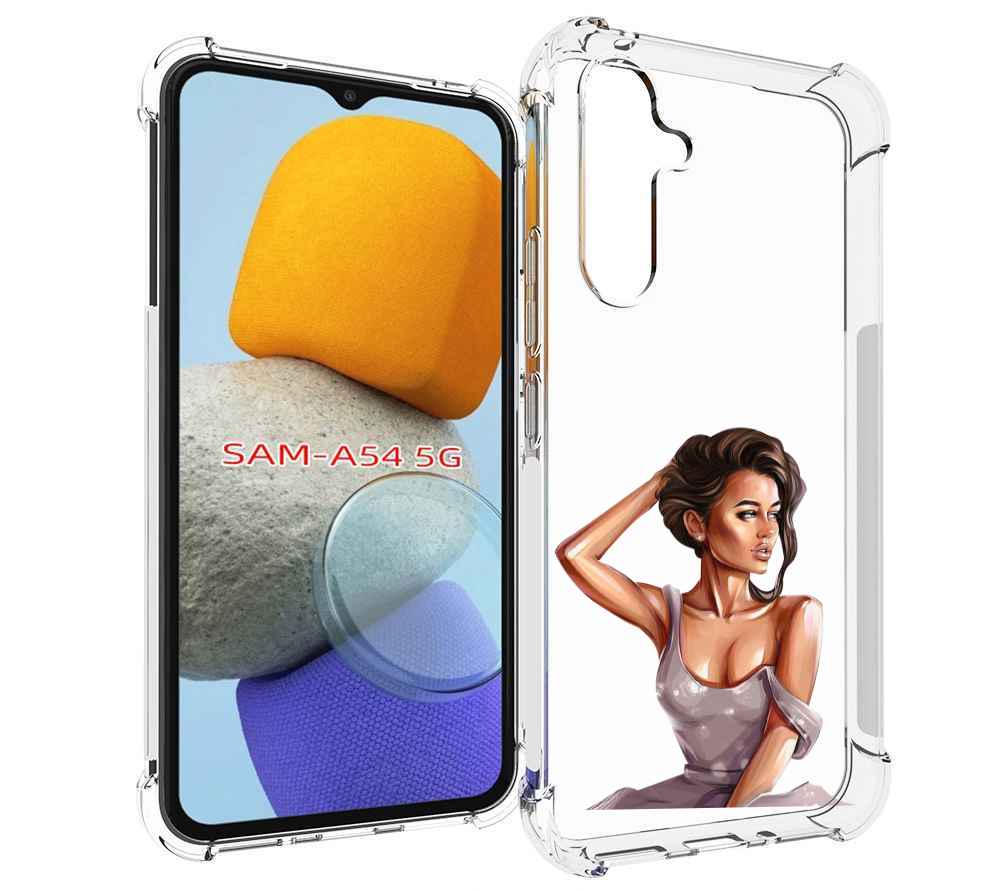 

Чехол MyPads Девушка-с-прической женский для Samsung Galaxy A54, Tocco