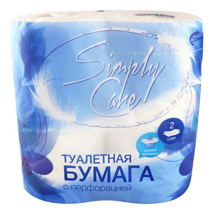 фото Туалетная бумага simply care 4 шт mesopharm simple care