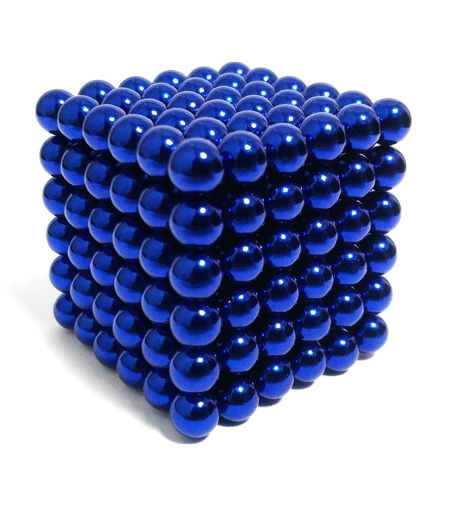 Игрушка-антистресс Парк Сервис Неокуб магнитные шарики 5мм синий