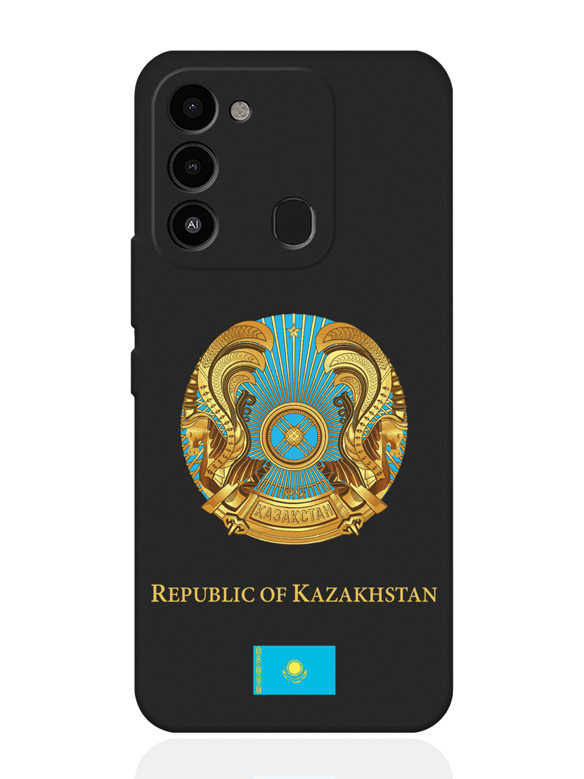 

Чехол SignumCase для Tecno Spark 9 Герб Казахстана черный, Разноцветный