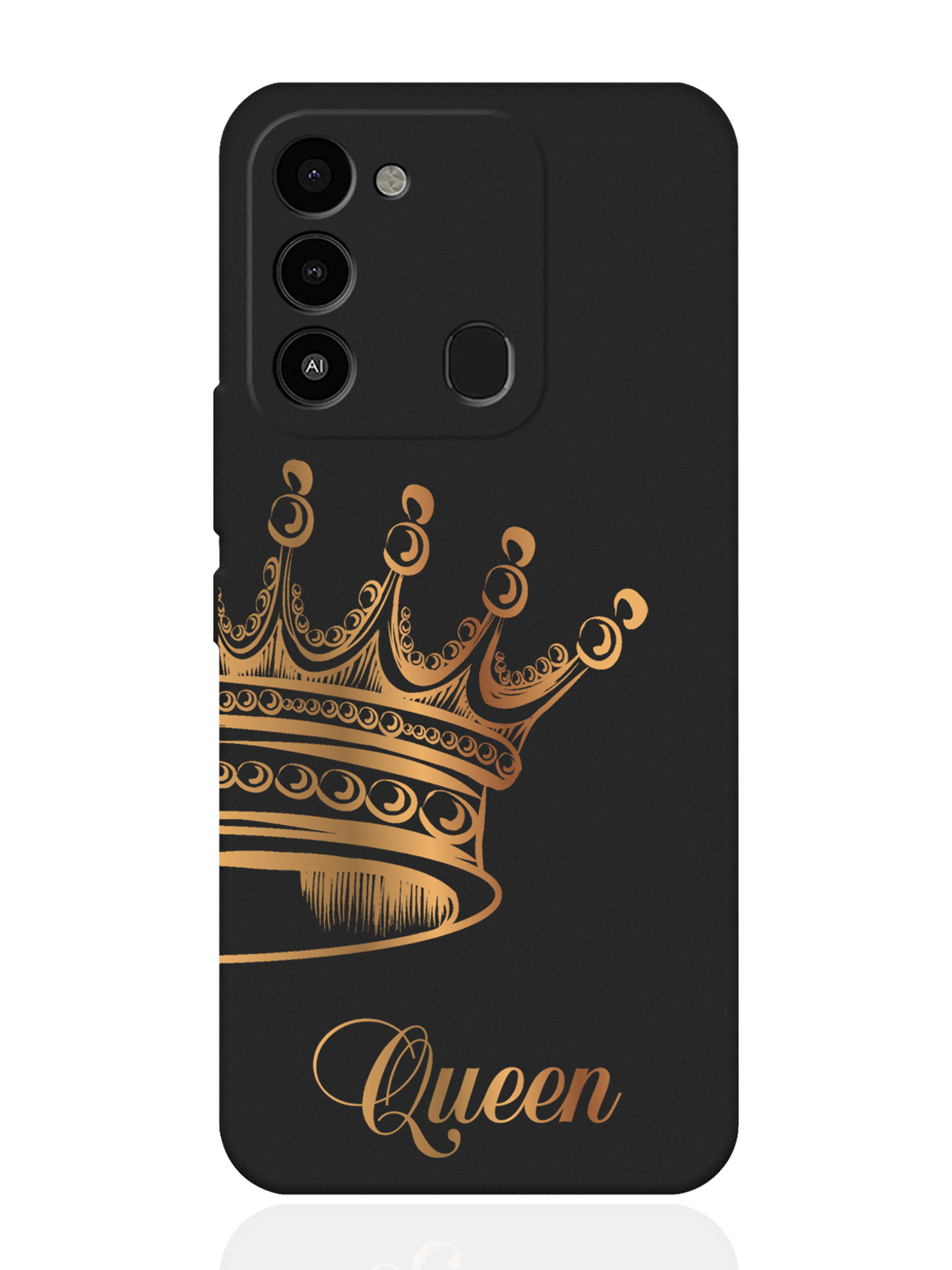 фото Чехол musthavecase для tecno spark 9 парный чехол корона queen черный