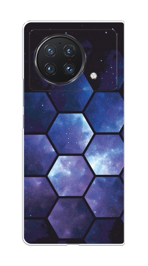 

Чехол на Vivo X Fold "Соты космос", Черный;фиолетовый, 266750-1