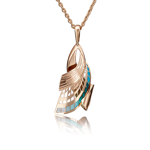 Кулон из золота PLATINA jewelry 03-2796-00-000-1110-59, эмаль