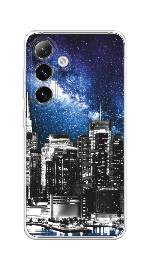 

Чехол на Samsung Galaxy S24 "Космический Нью-Йорк", Синий;серый, 2109050-1