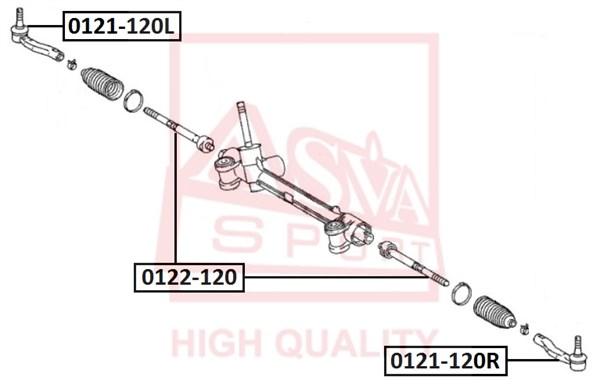 

Наконечник Рулевой Правый Toyota Corolla Ix (E120,E130) (2001-2007) ASVA арт. 0121-120R