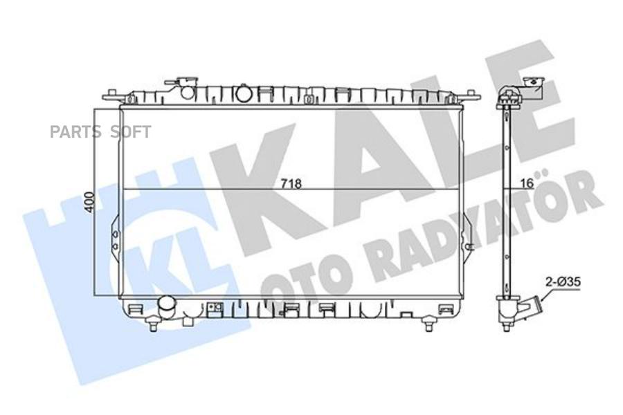 KALE Радиатор двигателя HYUNDAI SONATA IV XG 13650₽