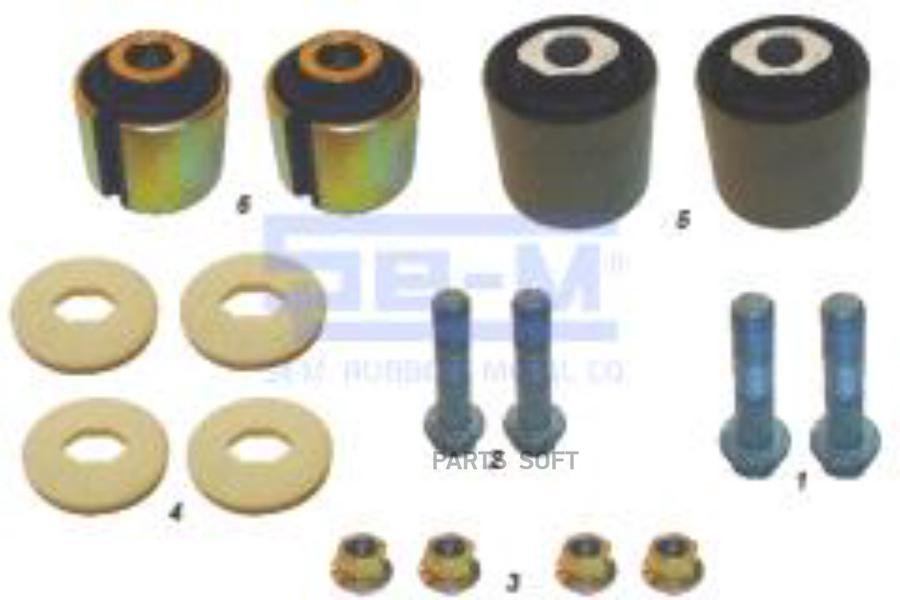 SE-M SEM7936 р/к кабины 4болта, 4шайбы, 2сайлентблока, 4мет.втулки \MAN TGA 33.362/423/460