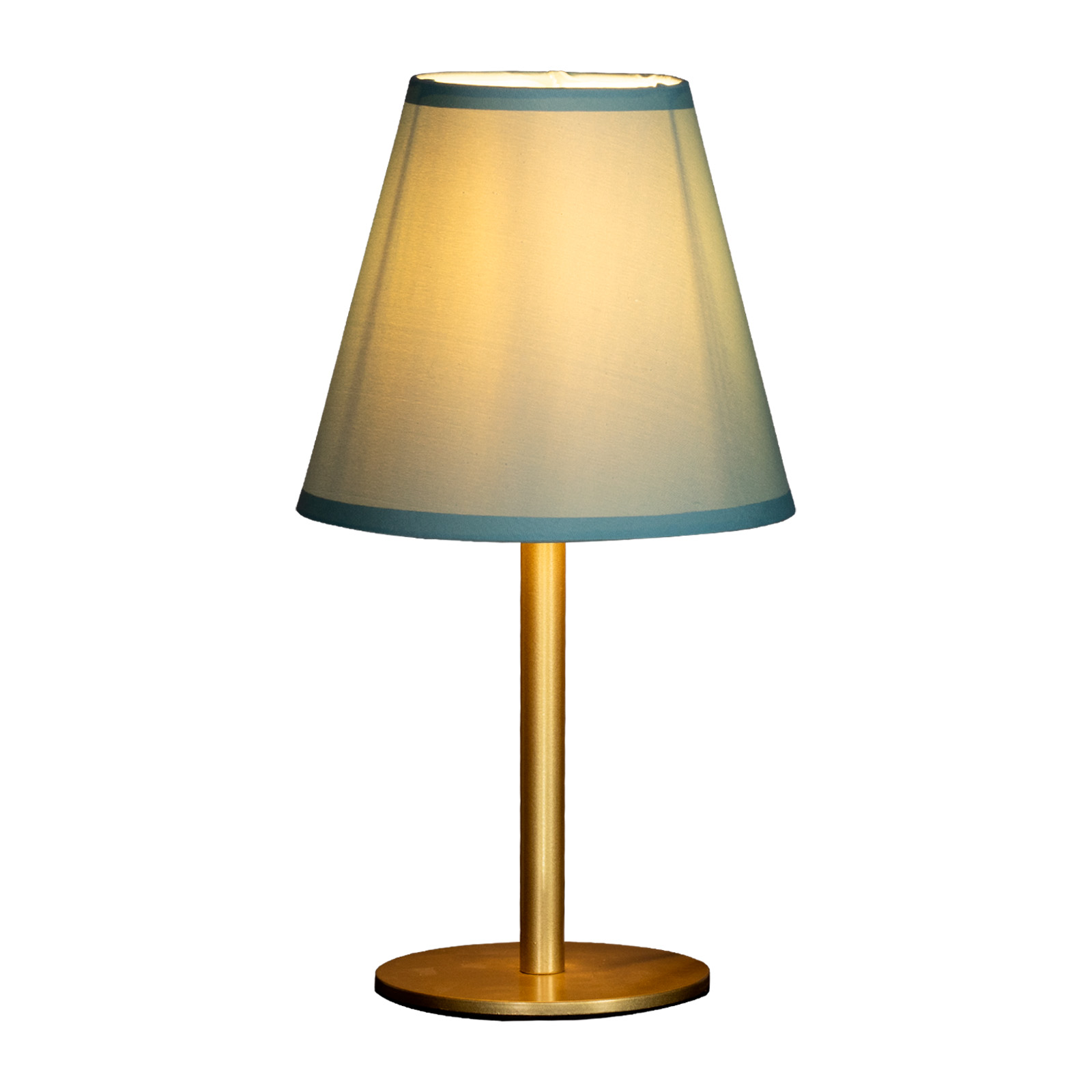 Настольная лампа Maesta Золотой абажур голубой MA-40431-G+MT E14 15 Вт
