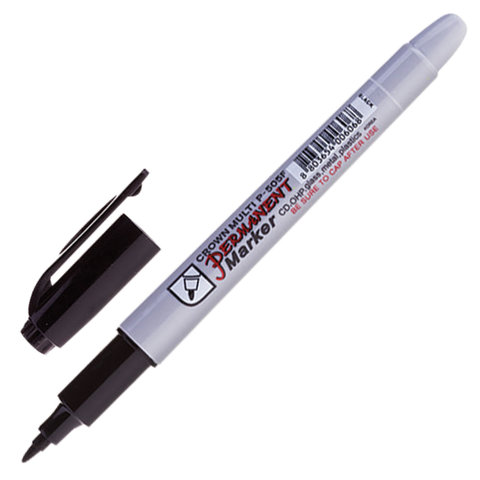 

Маркер перманентный Crown Multi Marker Super Slim, черный, тонкий, 1 мм, P-505F, 24 шт