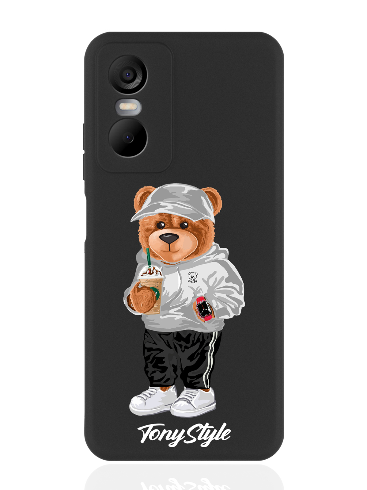 

Чехол Tony Style для Tecno Pop 6 Pro Tony Style с кофе черный, Серый;белый;черный