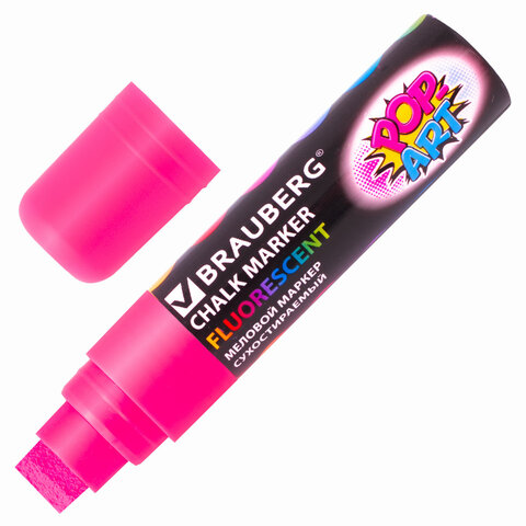 

Маркер меловой POP-ART РОЗОВЫЙ, 15 мм, Brauberg, 151540, 3 шт