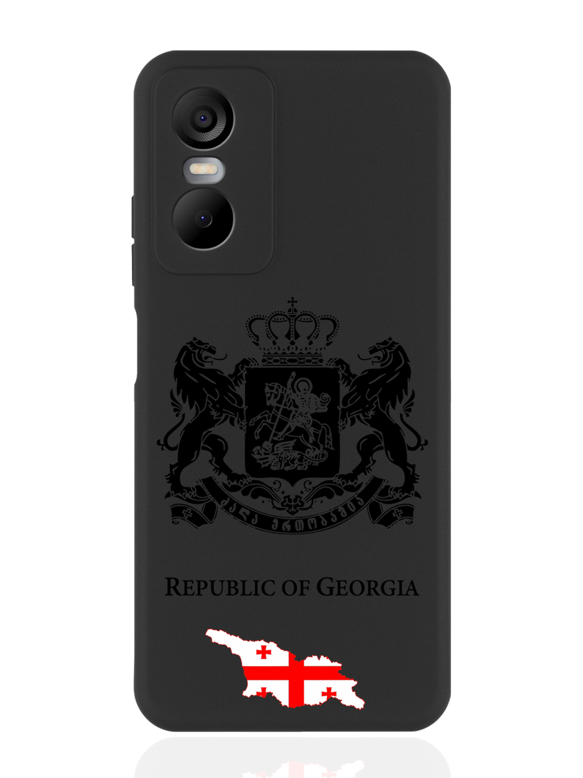 

Чехол SignumCase для Tecno Pop 6 Pro Черный лаковый Герб Грузии черный