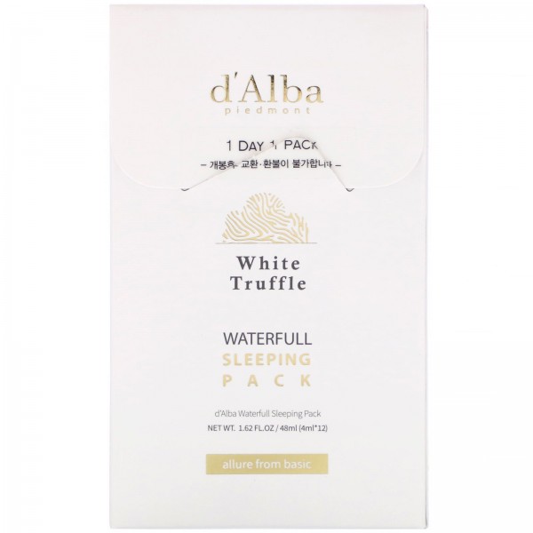 

Ночная маска для лица D'Alba с белым трюфелем White Truffle Waterfull sleeping pack, 48 мл, D'Alba Ночная маска для лица с белым трюфелем White Truffle Waterfull sleeping pack, 48 мл