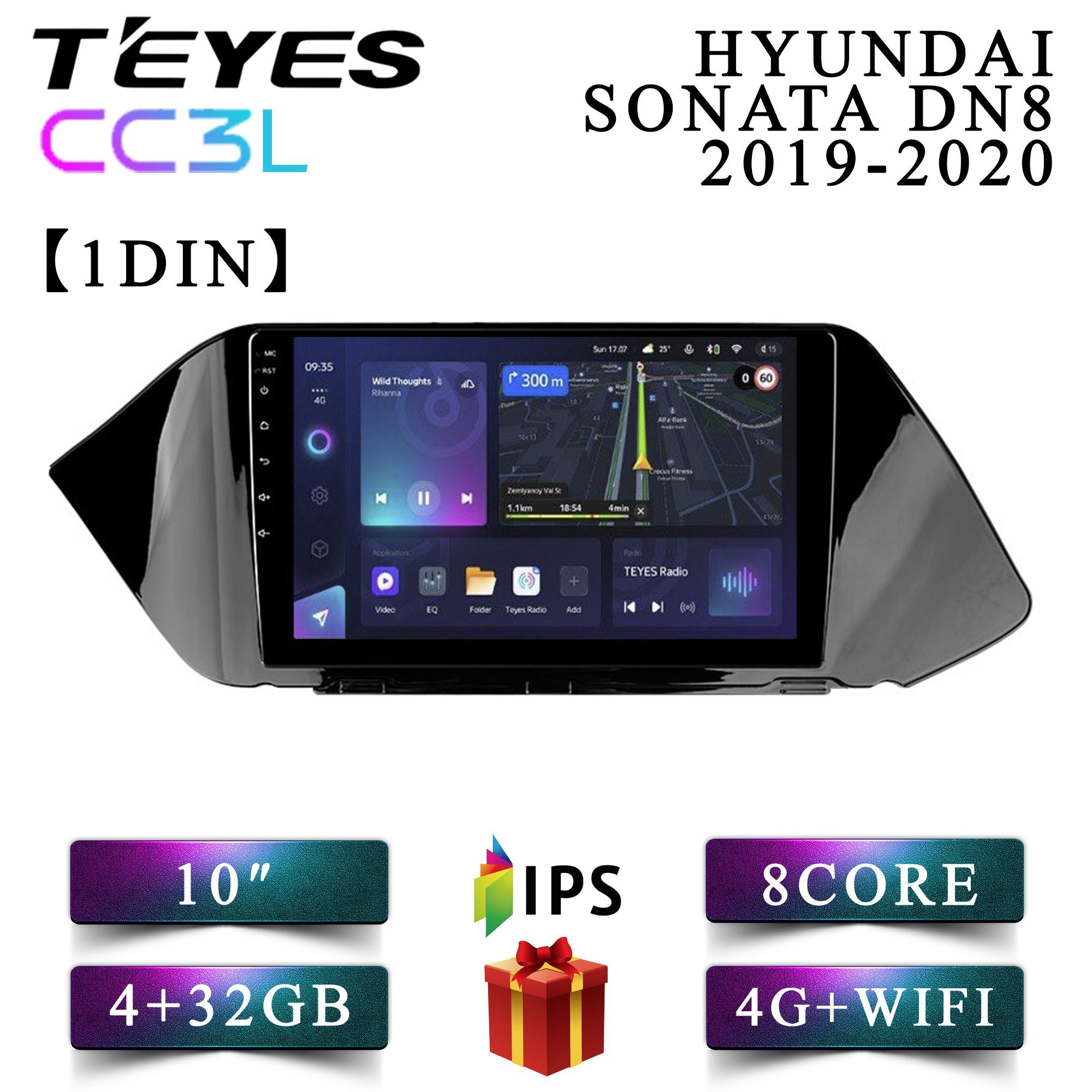 

Штатная автомагнитола Teyes CC3L 4+32GB 4G Hyundai Sonata DN8 Хендай Соната ДН8 android, CC3L 4+32