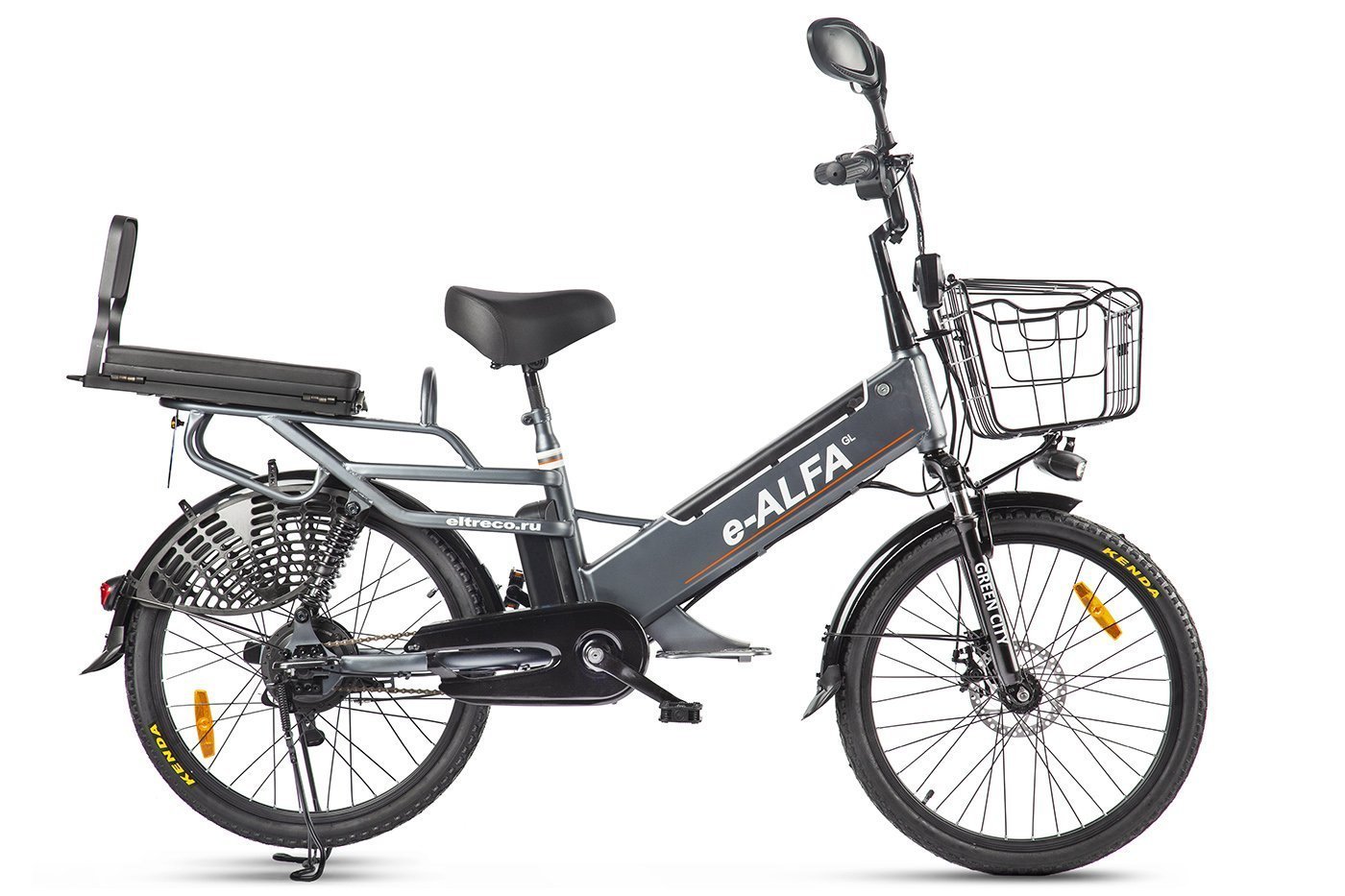 

Электровелосипед Green City e-Alfa GL 2021 19" dark gray, e-Alfa GL