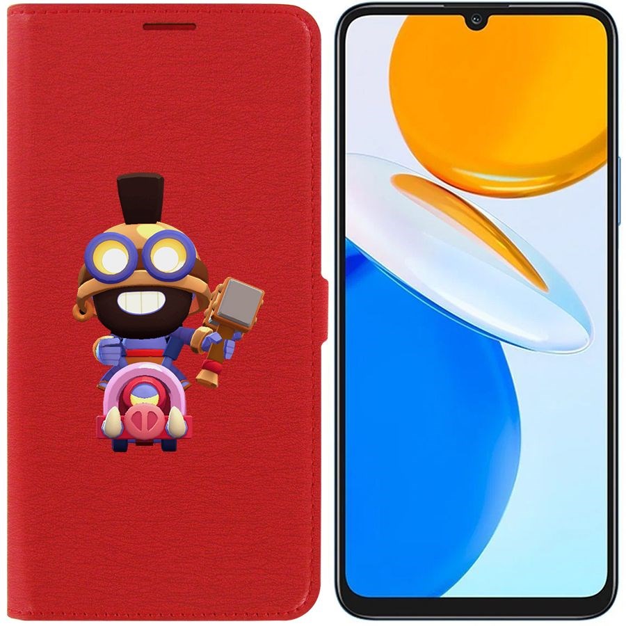 

Чехол-книжка Eco Book для Honor X7 Brawl Stars-Карл Всадник на кабане