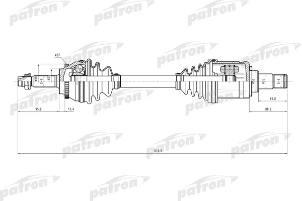 

Полуось лев Toyota Avensis T25 2.0 D-4D (85 kW) 03> PATRON PDS9107