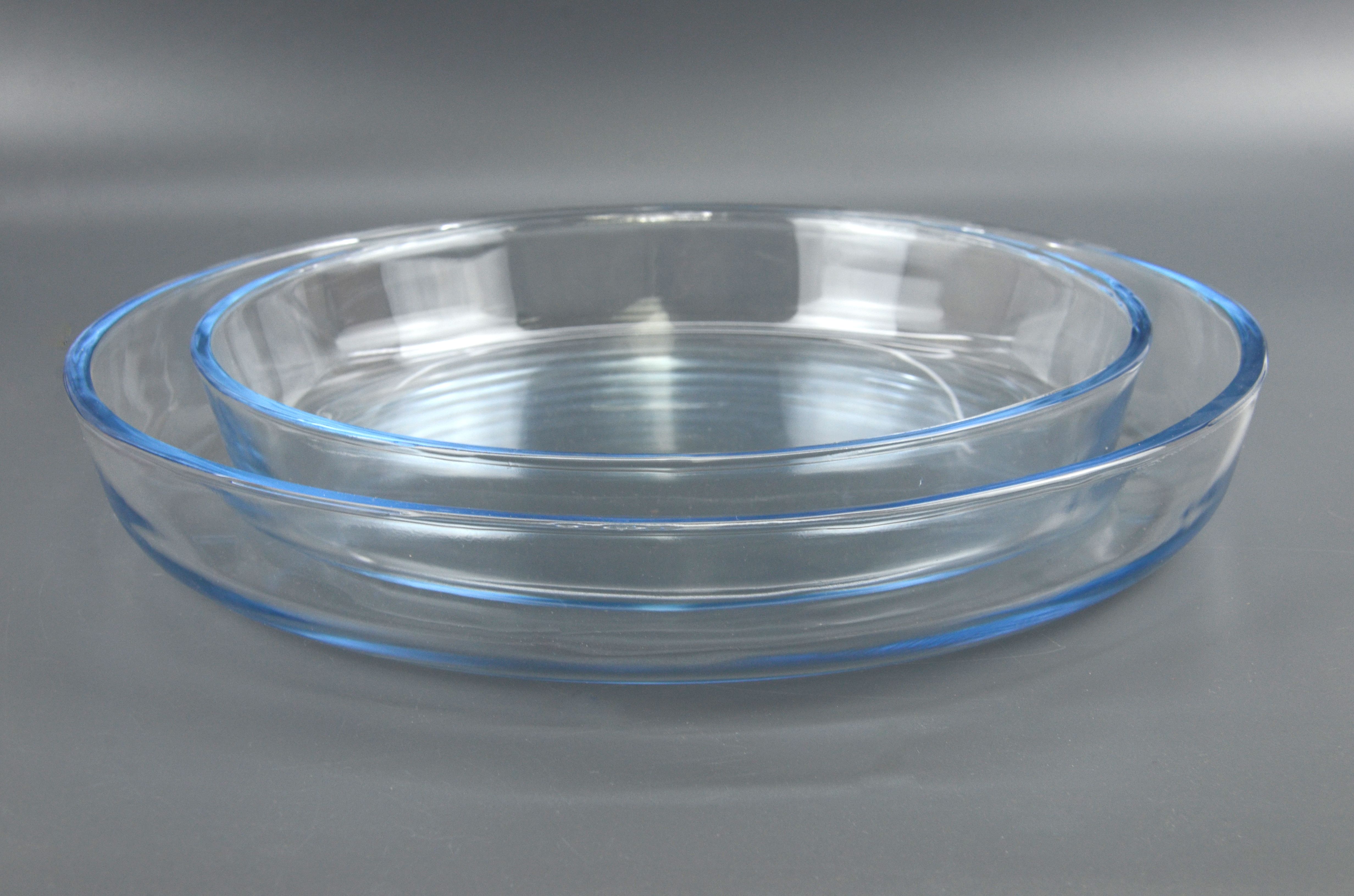 Набор круглых стеклянных жаропрочных форм для запекания BrArt 2 шт2,75л. 1,95л.