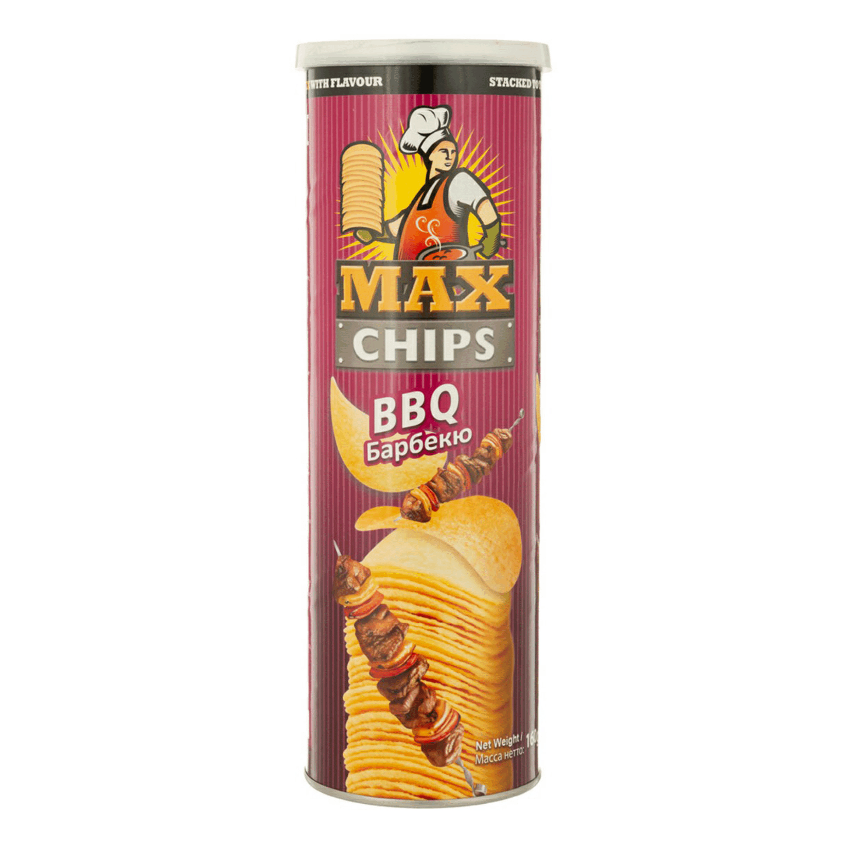 Чипсы картофельные Max Chips Max Stacks барбекю 160 г