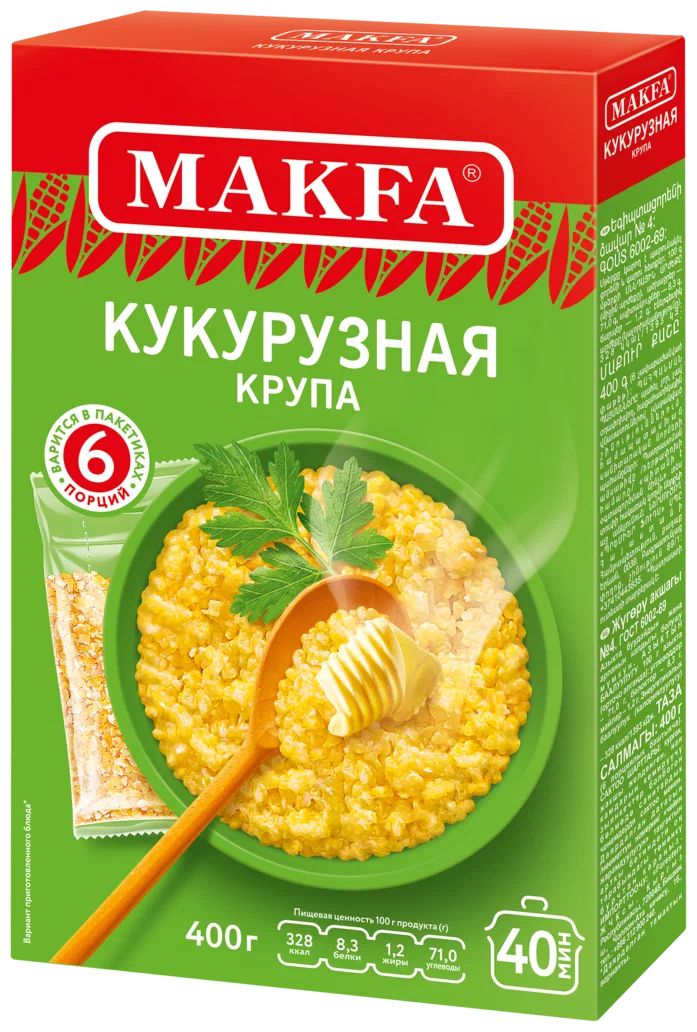 

Крупа кукурузная Russinka в пакетах для варки 400 г 5312