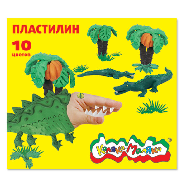 Пластилин Каляка-Маляка 10 цветов ПКМ10