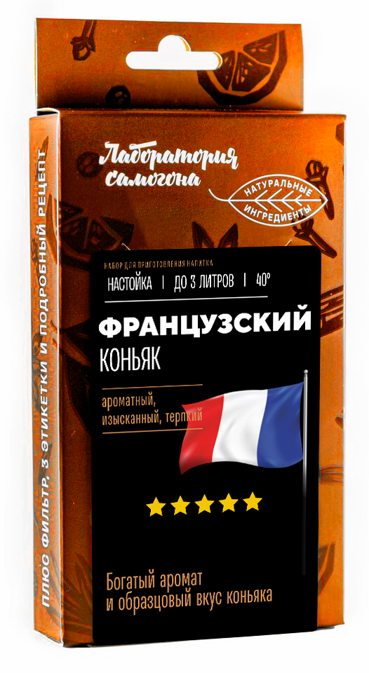 

Набор трав и специй Лаборатория самогона Французский коньяк настойка, 29 г, Французский коньяк