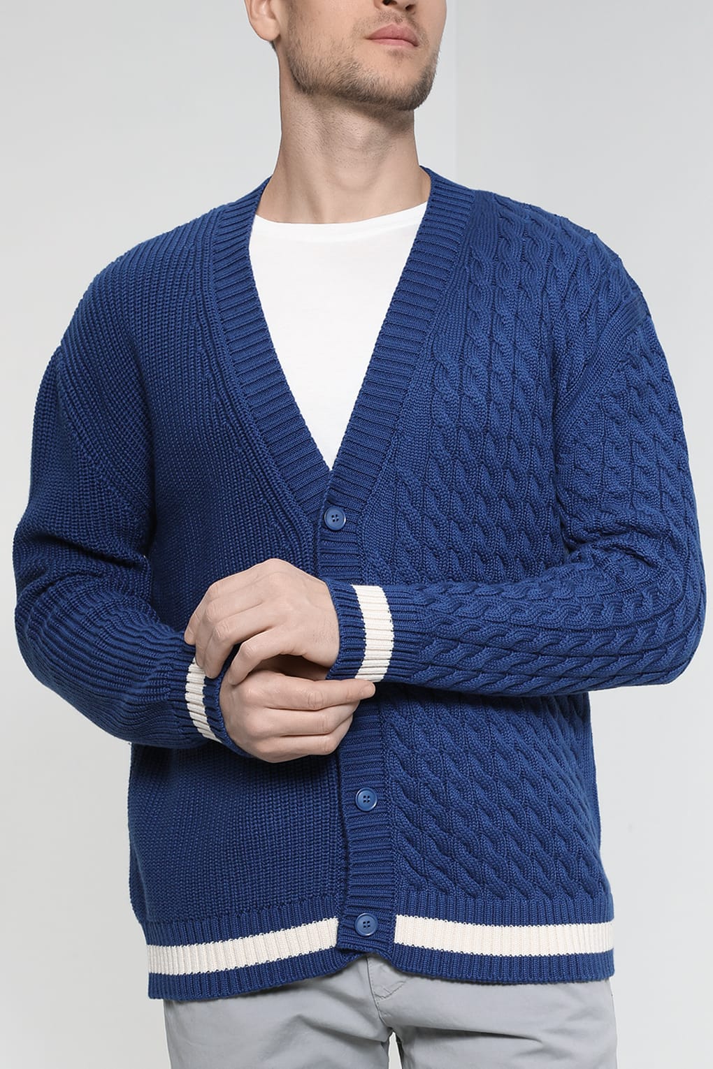 

Кардиган мужской MARCO DI RADI MDR2302T4144 синий 3XL, MDR2302T4144