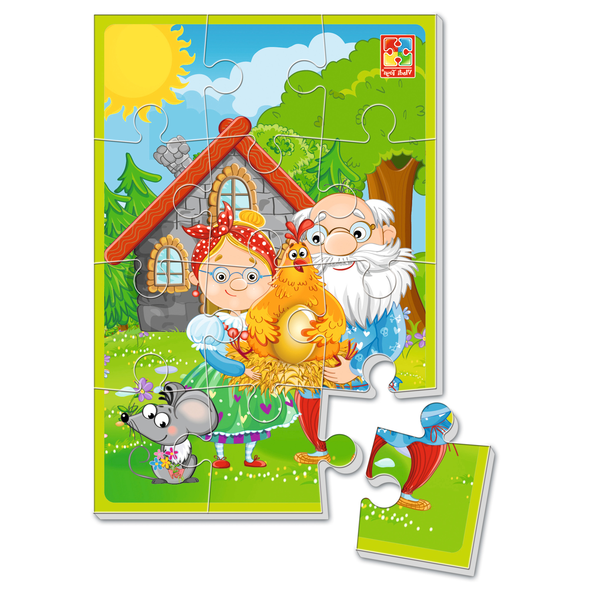 

Мягкие пазлы Vladi Toys Курочка Ряба