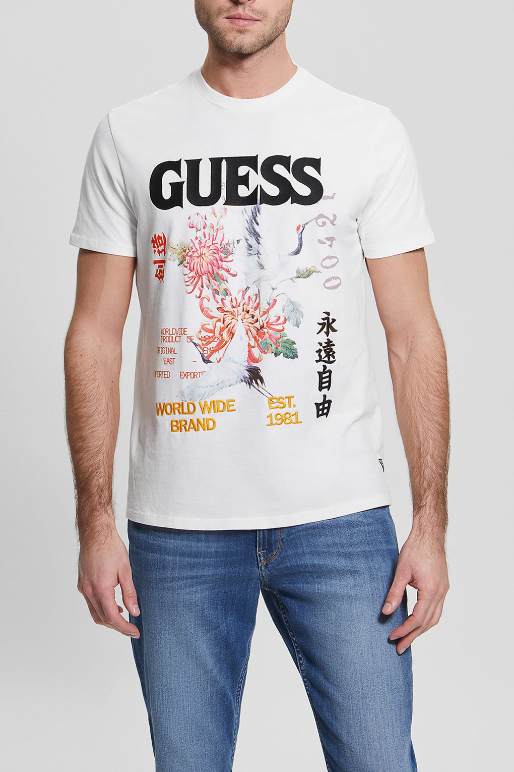 

Футболка мужская Guess M3GI76 KBDL0 белая L, Белый, M3GI76 KBDL0