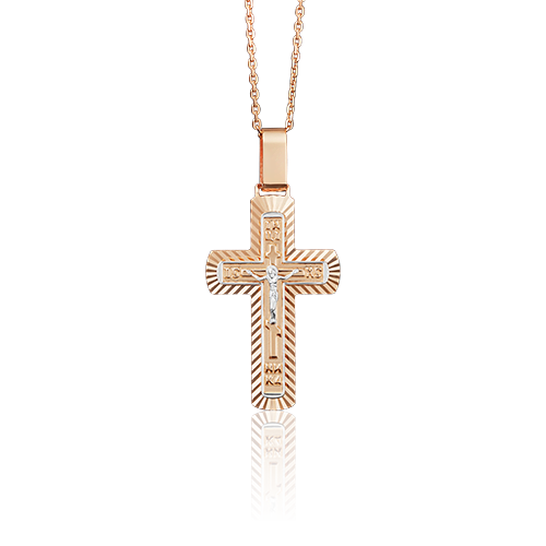 Подвеска из комбинированного золота PLATINA jewelry 03-2677-00-000-1111-63