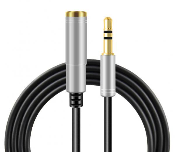 

Аудио-кабель GSMIN XC-03 Mini Jack 3.5 мм (F) - Mini Jack 3.5 мм (M) (1.5 м) (Серебристый)