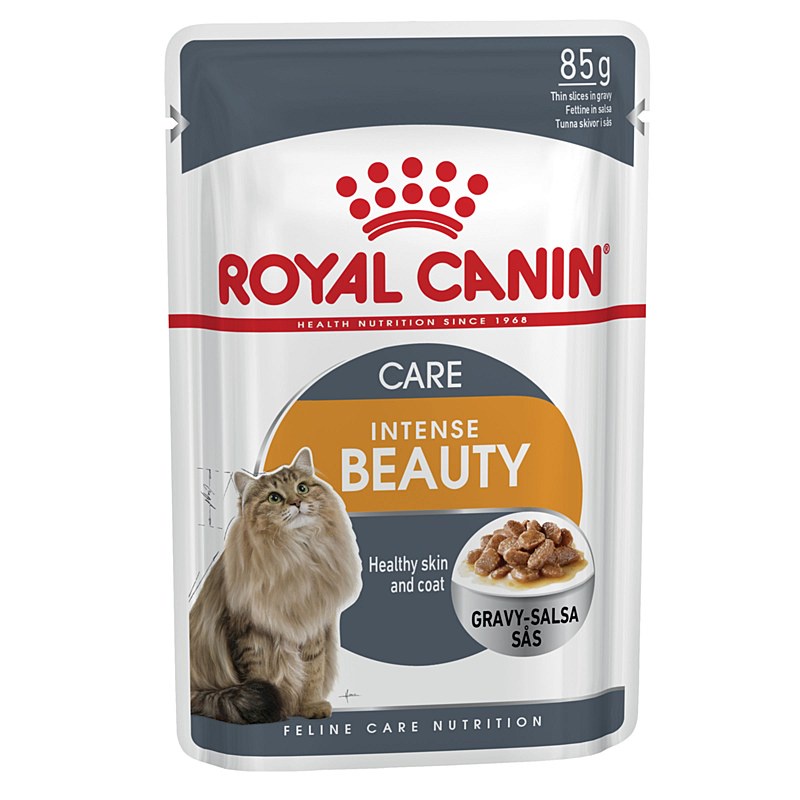 фото Влажный корм для кошек royal canin intense beauty, 85 г