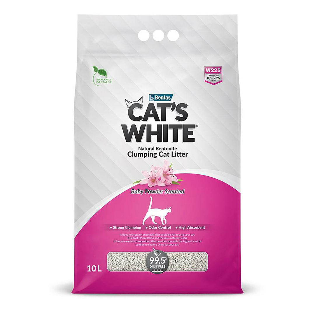 

Комкующийся наполнитель Cat's White Baby Powder бентонитовый, 10 л