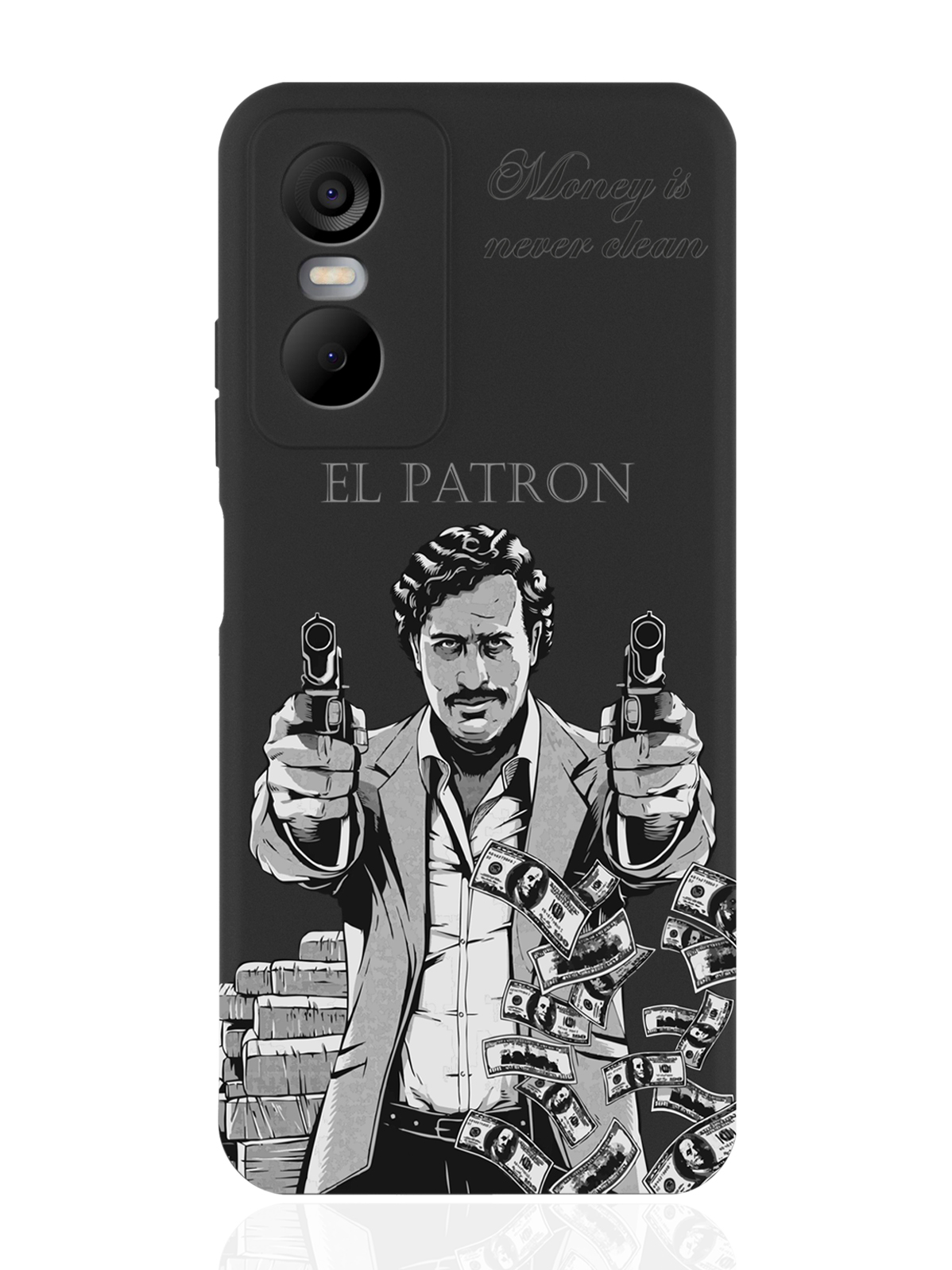 фото Чехол musthavecase для tecno pop 6 pro el patron pablo escobar/ пабло эскобар черный