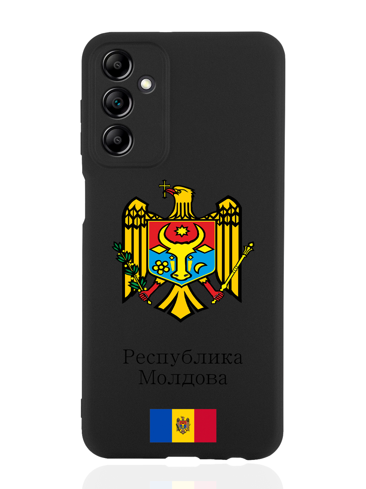 

Чехол SignumCase для Samsung Galaxy A14 Герб Республики Молдова/ Герб Молдавии черный, Разноцветный