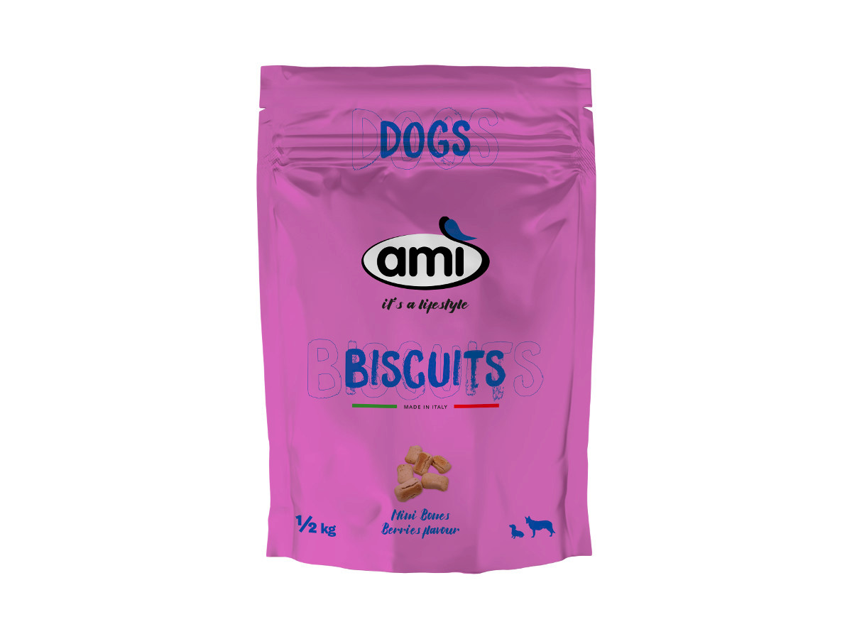 Лакомство для собак Ami Biscuits печенье гипоаллергенное, веганское, ягодное 500 г