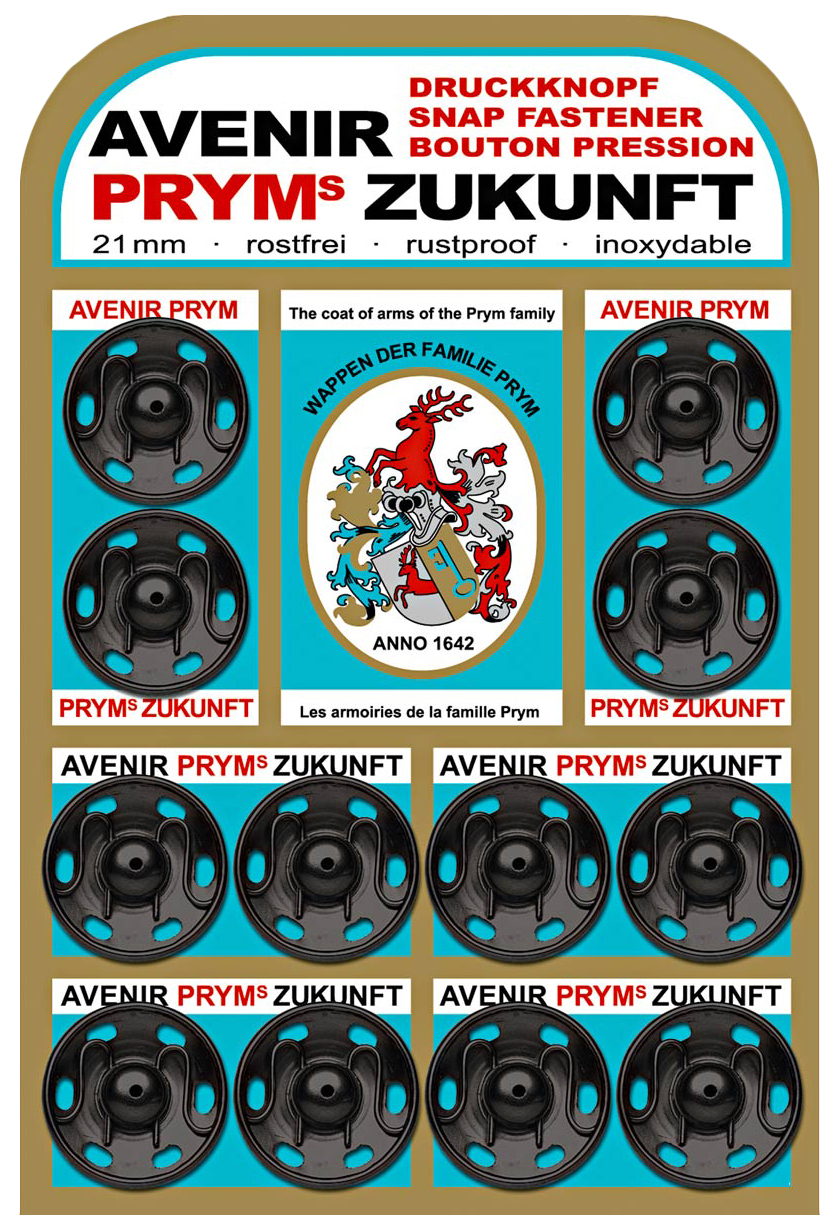 

Кнопка пришивная Prym 341137, диаметр 21 мм, черный, 12 шт